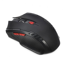 Mouse wireless 2.4G 6 butoane optic receptor USB - Negru 
