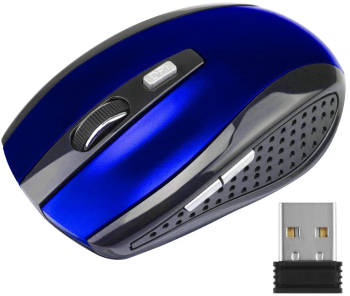 Mouse wireless Bluetooth 2.4G - Ergonomic 800/1200/1600DPI 6 butoane silentioase - Albastru 