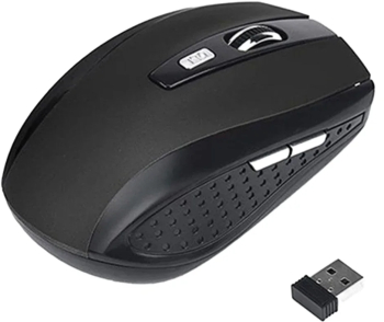 Mouse wireless Bluetooth 2.4G - Ergonomic 800/1200/1600DPI 6 butoane silentioase - Negru mat 