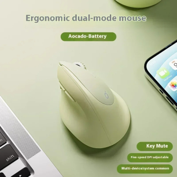 Mouse wireless Bluetooth EWEADN Q7 dual mode 1600dpi - Verde 