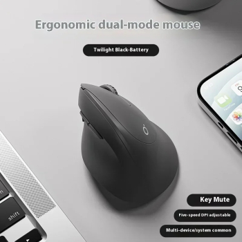Mouse wireless Bluetooth EWEADN Q7 mod dual 1600dpi - Negru