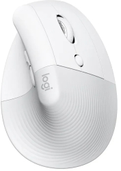 Mouse wireless Bluetooth Logitech Lift &ndash Mouse ergonomic cu tonuri moi pentru afaceri si utilizare in birou - alb 6486