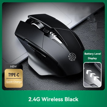 Mouse wireless Bluetooth reincarcabil pentru PC Laptop - wireless - Negru 1