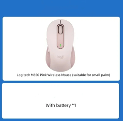 Mouse wireless Bluetooth silent Logitech &ndash Senzor optic avansat butoane programabile pentru birou laptop - M650 roz 