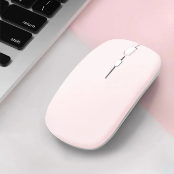 Mouse wireless Bluetooth silentios pentru iPad tableta Samsung - roz 