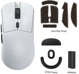 PYLV X Kysona Mouse de gaming wireless tri-mod - M617 Alb 