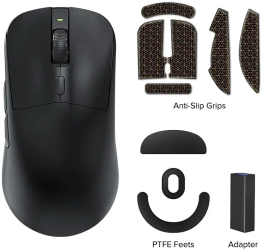 PYLV X Kysona Mouse de gaming wireless tri-mod - M617 Negru 