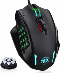 Redragon M908 RGB Mouse de Gaming Cu Fir - 18 Butoane Programabile 12400 DPI - negru 
