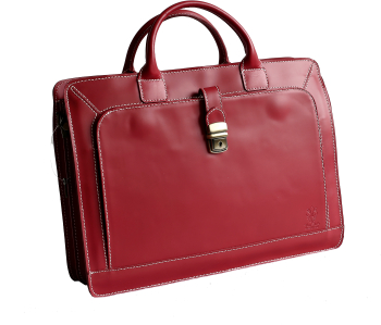 Servieta dama din piele naturala rosu bordo FDS114D 