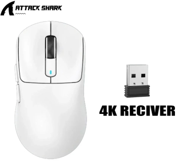Shark X3 Pro Mouse de Gaming Wireless 4K Design Ergonomic - X3Pro Alb 