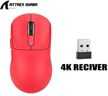 Shark X3 Pro Mouse de Gaming Wireless 4K Design Ergonomic - X3Pro Rosu 