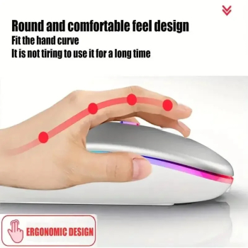 SUPMANGO Mouse de Gaming Wireless RGB &ndash Reincarcabil Silentios Iluminat Ergonomic Compatibil cu Laptop and PC 