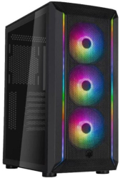 Carcasa Fara sursa 511Z Midi-Tower Tempered Glass Negru 