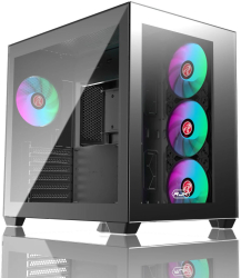 Carcasa computer RAJINTEK PAEAN C7 TG4 Negru Middle Tower 