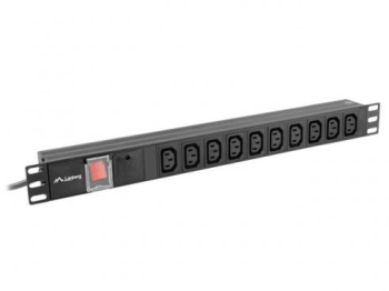 PDU Lanberg PDU-07E-0200-BK 10x C13 Black