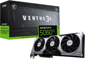 Placa video MSI VENTUS 3X OC NVIDIA GeForce RTX 5060 Ti 8GB GDDR7 128 bit DLSS 4 