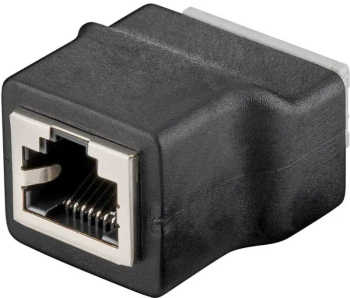 Adaptor bloc terminal cu 8 pini clema la RJ45 mama 8P8C Goobay 76737 