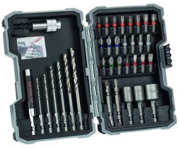 Bosch - Set 35 piese Extra Hard biti si burghie pentru otel 2607017328 