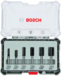 Bosch - Set 6 freze pentru lemn 6-20mm tija 6mm 2607017465 