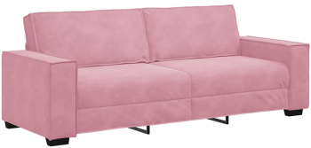 Canapea cu 3 Locuri Latime 220 cm Material Catifea Roz 