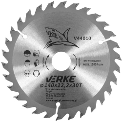 Disc de taiere lemn Verke V44010 140x22 2mm 