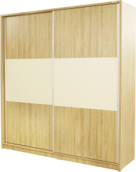Dulap Milano cu usi culisante 206 x 220 x 60 cm Sonoma / Vanilie 