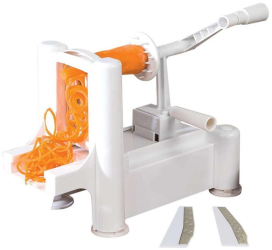 Feliator legume manual spiralator cu 3 lame 27 x 17 x 12 cm alb Fusion 9079 