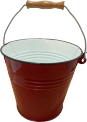 Galeata universala Ibili-Roja otel emailat 22 cm rosu/alb