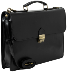 Geana laptop din piele naturala neagra FLS144 