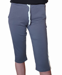 Pantaloni trening dama Lucia 3/4 trei sferturi bumbac gri cenusa S 