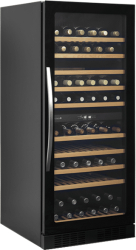 Racitor pentru vinuri frameless Dual Zone 119 sticle TEFCOLD TFW300-2F negru