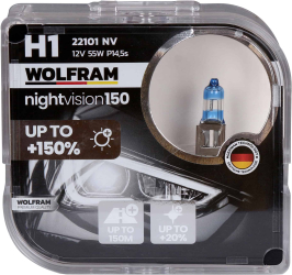 Set becuri H1 +150 Night Vision Wolfram 
