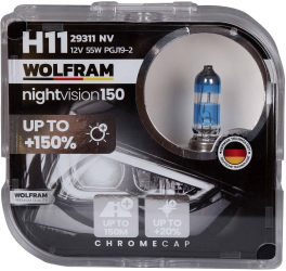 Set becuri H11 +150 Night Vision Wolfram 