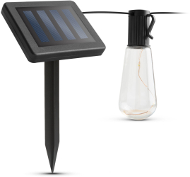 Sir cu Lampi Solare LED Model Bec cu 30 de LED-uri Diametru 4 cm Lungime 180 cm si Culoare Alb Cald 