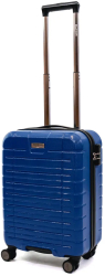 Troler Ella Icon Leaf cu 4 roti duble ABS 55x39x23 cm Albastru 