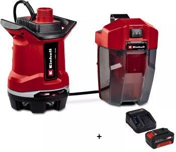 Pompa apa murdara pe acumulator Einhell Expert Power X-Change GE-DP 1825 Li-Solo 18 V + Kit acumulator si incarcator Einhell PXC 4512042 