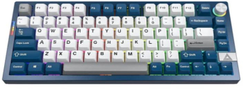 Tastatura Mecanica Gaming Montech MKey PRO Freedom Wireless 2.4GHz Bluetooth Brown Switch (Albastru/Alb) 