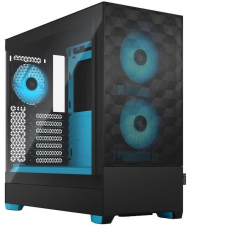 Carcasa Fractal Design Pop Air RGB Cyan Core Middle Tower Fara sursa ATX (Negru/Albastru) 