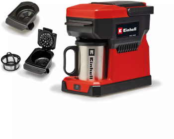 Cafetiera fara fir Einhell TE-CF 18 Li-Solo Power X-Change 18 V recipient de apa de 240 ml pentru cafea macinata si pliculete de cafea