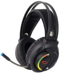 Casti Gaming Esperanza EGH470 NIGHTSHADE iluminare LED RGB microfon (Negru) 
