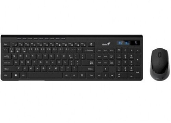 Kit Tastatura si Mouse Wireless Genius SlimStar 8230 104 taste 1200 dpi 3 butoane BT5.3 + 2.4G USB (Negru) 