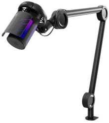 Microfon Gaming FoxXray HUM-12 Cu fir Cardioid Suport flexibil iluminare RGB (Negru) 
