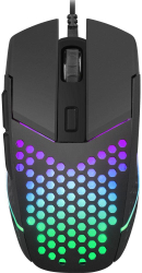 Mouse Fury Battler USB 6400 DPI iluminare RGB (Negru) 