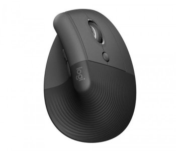 Mouse Wireless Logitech Lift Right Vertical Ergonomic Bluetooth 4000 DPI recomandat pentru mana dreapta (Negru) 910-006494 