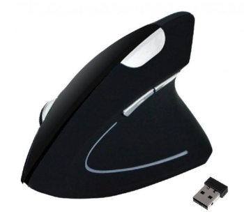 Mouse wireless Rebeltec Vertical Bluetooth 2.4 GHz 1600 dpi (Negru)