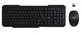 Nou! Set tastatura si mouse Wireless Rebeltec MAXIM 2.4GHz 104 taste Senzor optic 4 butoane 1600 DPI (Negru) 