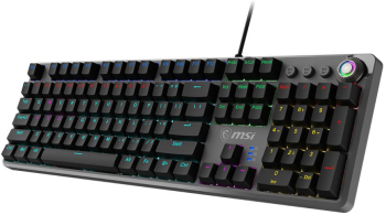 Nou! Tastatura mecanica MSI Forge GK310 USB Layout US LED RGB Switch-uri RED Cablu 1.8m (Negru) 