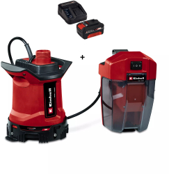 Pompa de apa murdara Einhell Expert GE-DP 18 25 LL Li-Solo + Kit acumulator si incarcator Einhell PXC 4512042 18 V 4.0 Ah 