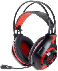 Casti gaming cu LED Esperanza Deathstrike EGH420R microfon control volum (Negru/Rosu) 