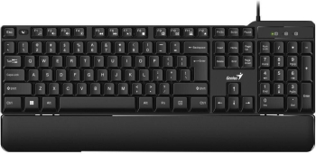 Tastatura GENIUS KB-100XP 104 taste + 12 taste multimedia palm rest Negru 
